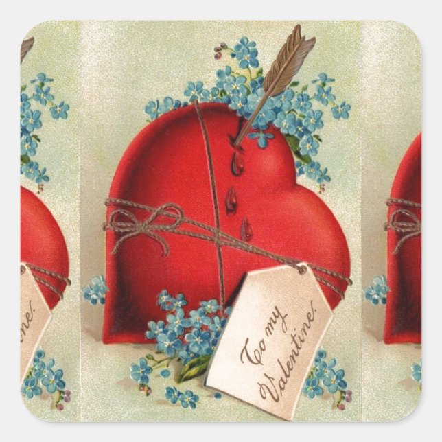 Sticker Carré Vintage Big Red (Devant)