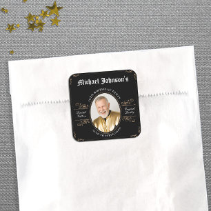 Sticker Carré Vintage classique âge à la perfection 50e annivers