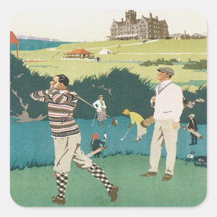 Sticker Carré Vintage Cruden Bay Écosse