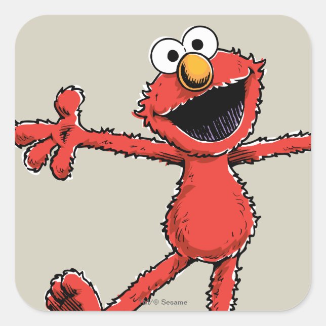 Sticker Carré Vintage Elmo (Devant)