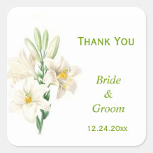 Vintage fleurs de lys blanc mariage faveur merci
