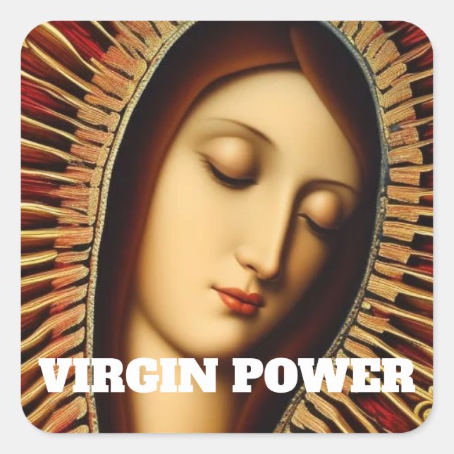 STICKER CARRÉ VIRGIN POWER (Devant)