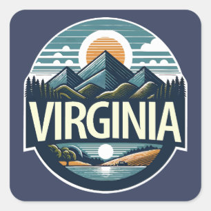 Sticker Carré Virginie, États-Unis d'Amérique