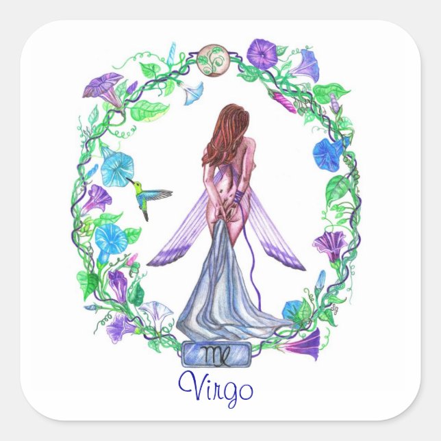 Sticker Carré Virgo ~ La Vierge (Devant)