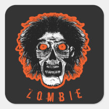 Visage ZOMBIE - Cheveux des yeux orange
