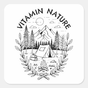 Sticker Carré Vitamine Nature