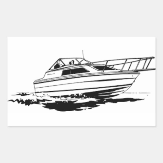 Sticker Carré Vitesse Cruiser Bateau (Devant)