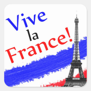 Sticker Carré Vive la France!