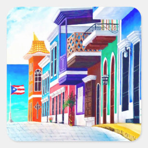 Sticker Carré ¡Vive Porto Rico !