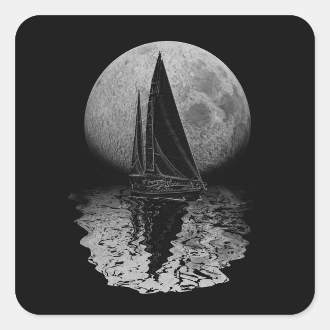 Sticker Carré Voile de minuit (Devant)