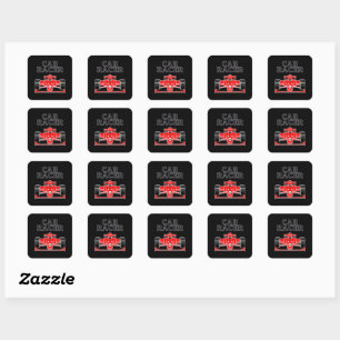 Sticker Carré Voiture Racer