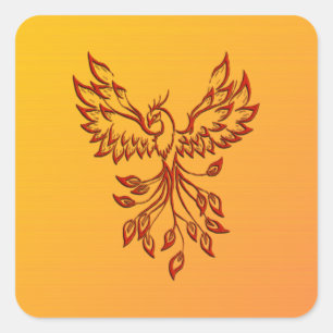 Sticker Carré Vol d'un Phoenix