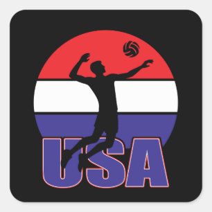 Sticker Carré Volley-ball