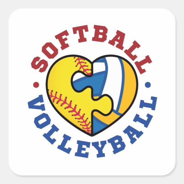 Sticker Carré Volley-ball (Devant)
