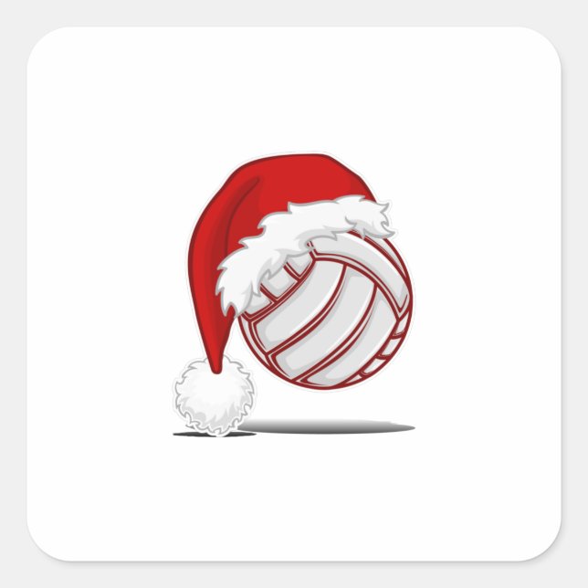 Sticker Carré Volleyball players Fans Xmas outfit fun Christmas (Devant)