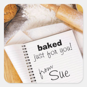 Sticker Carré Vos créations de cuisine (autocollant fait sur
