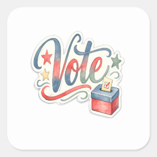 Sticker Carré Vote
