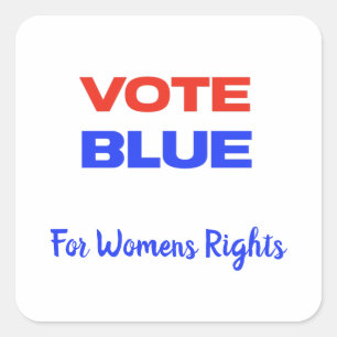 Sticker Carré Vote Blue Voter USA Démocratique Rouge Bleu