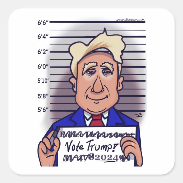 Sticker Carré Voter Trump (Devant)