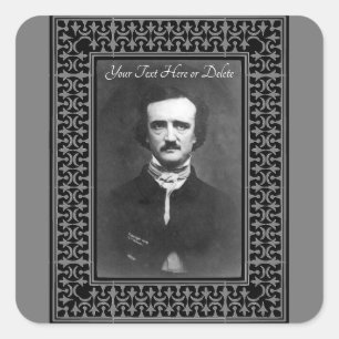 Sticker Carré Votre bordure Vintage Edgar Allen Poe