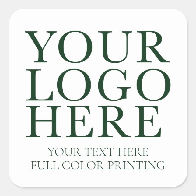Sticker Carré Votre entreprise Image Logo (Devant)