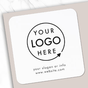 Sticker Carré Votre logo Entreprise Moderne Minimaliste