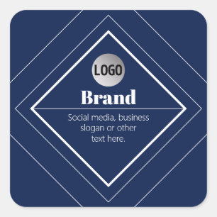 Sticker Carré Votre logo et design moderne personnalisable Ble