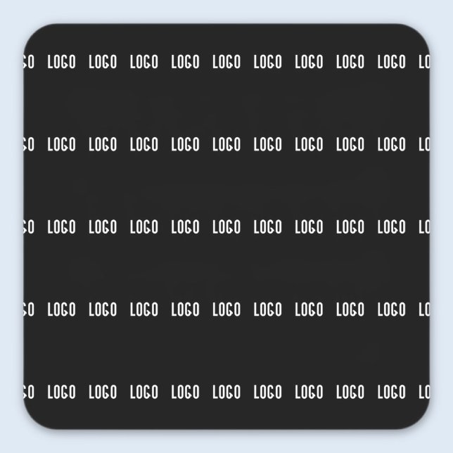 Sticker Carré Votre logo | Motif de bande profilée horizontale (Créateur téléchargé)