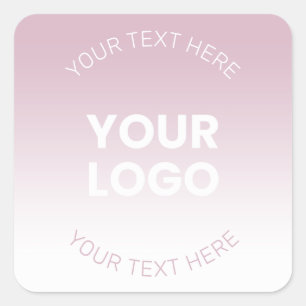 Sticker Carré Votre logo   Simple moderne Dusty Lavender Ombre