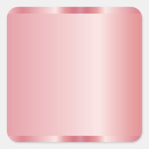 Sticker Carré Votre Logo Texte Personnalisé Code QR Blanc Rose O