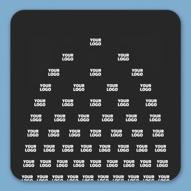 Sticker Carré Votre Motif d'arche unique Logo | Noir (modifiable (Créateur téléchargé)