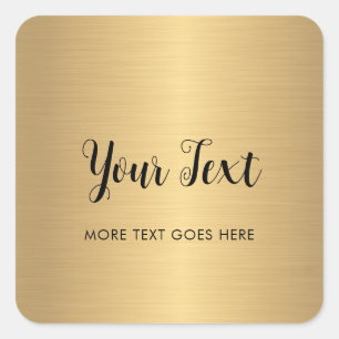 Sticker Carré Votre texte personnalisé Écriture Élégante Aspect