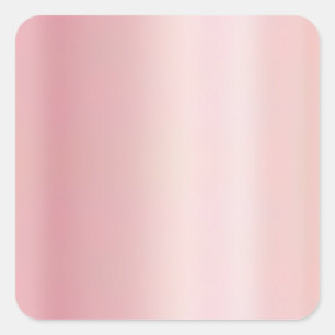 Sticker Carré Votre texte personnalisé modèle élégant rose gold