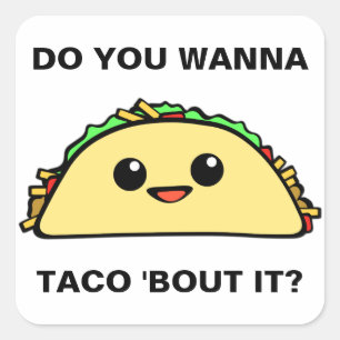 Sticker Carré Voulez-à l'accès de taco le