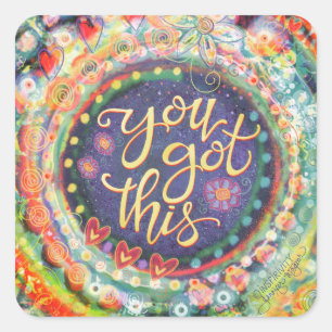 Sticker Carré Vous Avez Ce Boho Pastel Plutôt Inspirib