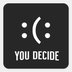 Sticker Carré Vous décidez Emoji Mood Design