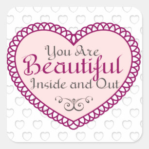 Sticker Carré Vous Êtes De Belles Citations Cadeaux Word Art