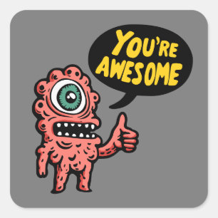 Sticker Carré Vous êtes génial