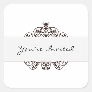 Sticker Carré Vous êtes invité