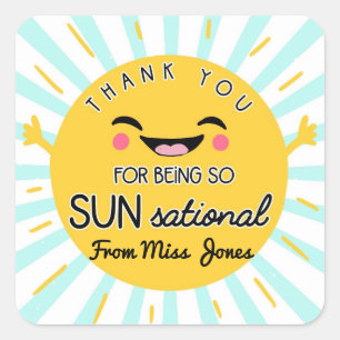 Sticker Carré vous êtes professeur de sensations solaires été à