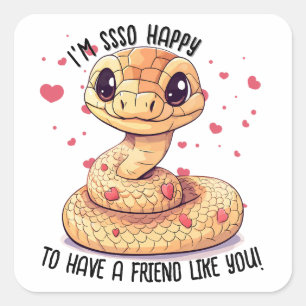 Sticker Carré Vous êtes si heureux... Saint Valentin