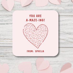 Sticker Carré Vous êtes un labyrinthe enfants classe Valentine H
