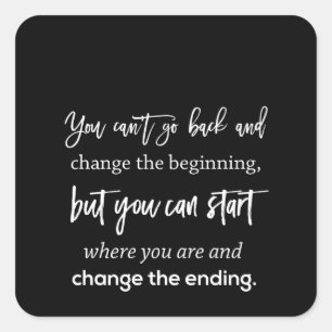 Sticker Carré vous ne pouvez pas revenir en arrière et modifier 