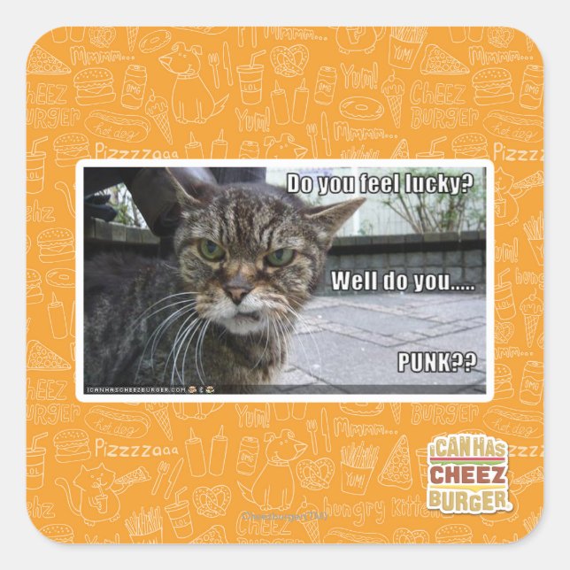 Sticker Carré Vous sentez-vous chanceux ? (Devant)