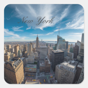 Sticker Carré Voyage panoramique à New York