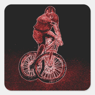 STICKER CARRÉ VTT