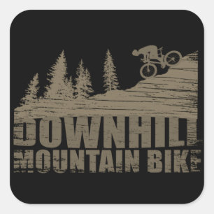 Sticker Carré VTT Downhill Vélos de Montagne