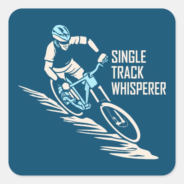 Sticker Carré VTT Whisperer à une voie (Devant)