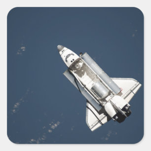 Sticker Carré Vue aérienne de Space Shuttle Discovery 2