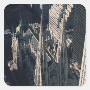 Sticker Carré Vue de la cathédrale de St Patrick